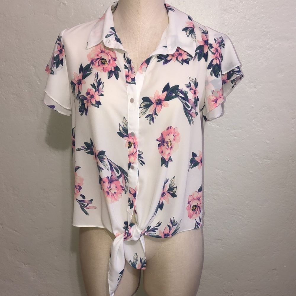 Blouse SIENNA SKY FLORAL TOP SIZE SMALL